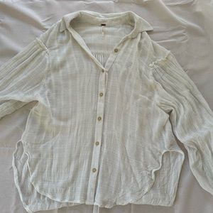 Freepeople gauze-y long sleeved top